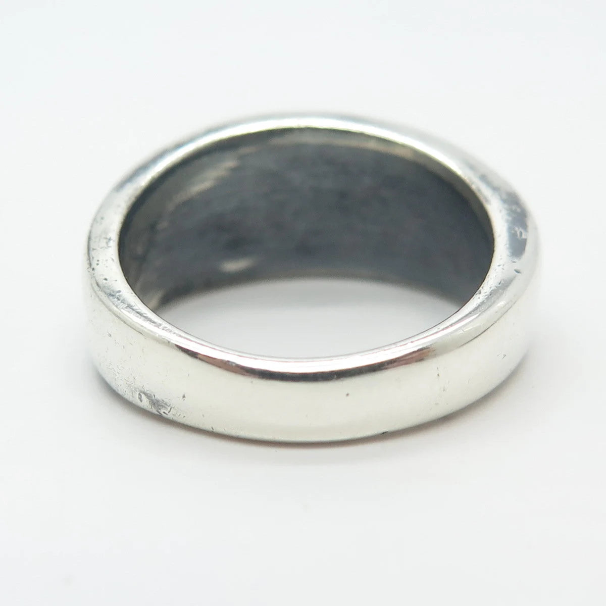 925 Sterling Silver Vintage Striped Ring Size 6.25