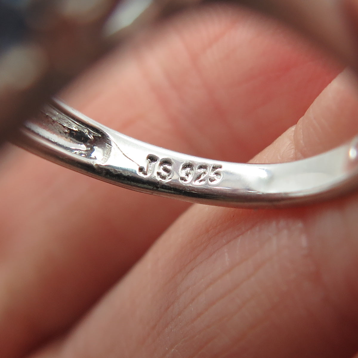 JS JOSEPH SCHMID 925 Sterling Silver Tanzanite Cluster Statement Ring Size 7.25