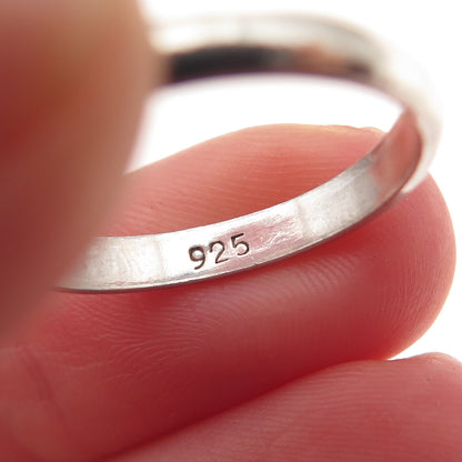 925 Sterling Silver Vintage Classic Wedding Band Ring Size 9