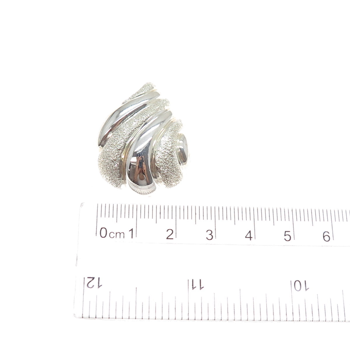 MILOR 925 Sterling Silver Vintage Italy Modernist Seashell Slide Pendant