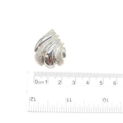 MILOR 925 Sterling Silver Vintage Italy Modernist Seashell Slide Pendant