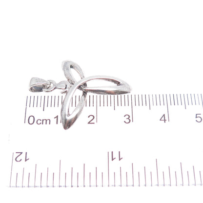 925 Sterling Silver Vintage Celtic Trinity Oxidized Charm Pendant