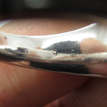 925 Sterling Silver Princess-Cut Lab-Created Sapphire White Topaz Ring Size 10.5