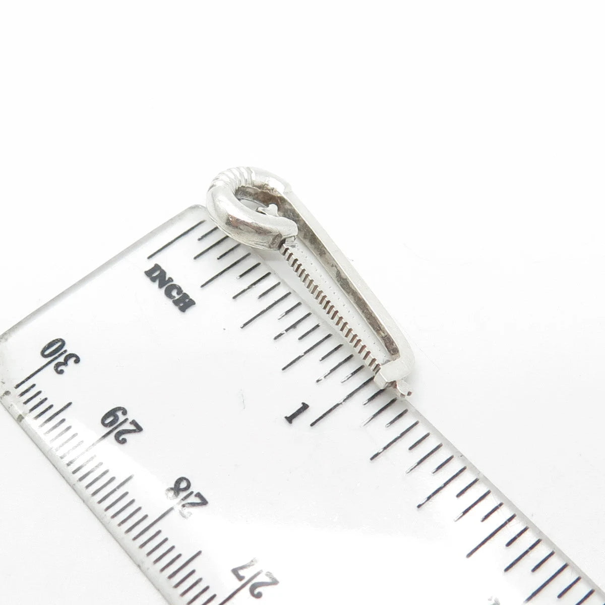 925 Sterling Silver Vintage Modernist Saw Slide Pendant