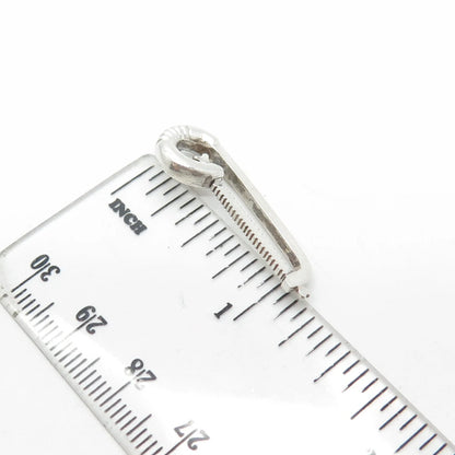 925 Sterling Silver Vintage Modernist Saw Slide Pendant