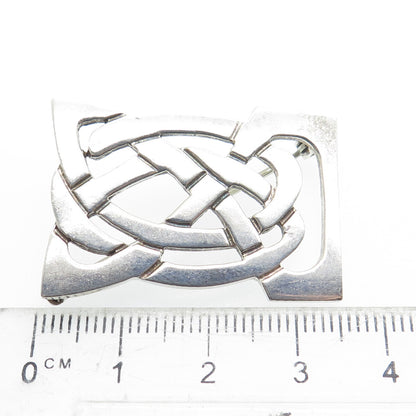 925 Sterling Silver Vintage 1996 SM Dublin Celtic Knot Pin Brooch