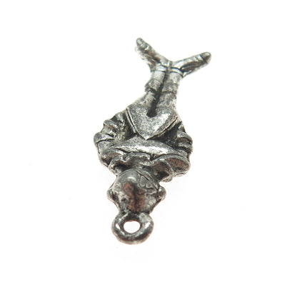 800 Silver Antique Royal Knight Oxidized 3D Pendant