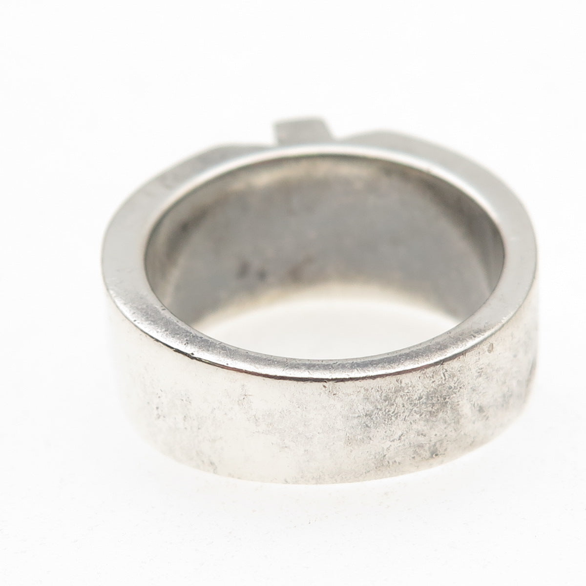 925 Sterling Silver Vintage Cross Oxidized Ring Size 10.25