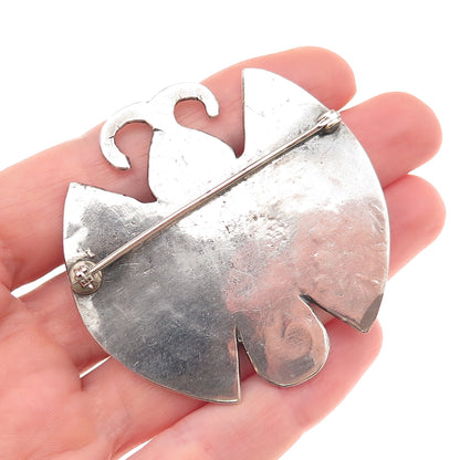 Old Pawn 925 Sterling Silver Vintage Southwestern Turquoise Butterfly Pin Brooch