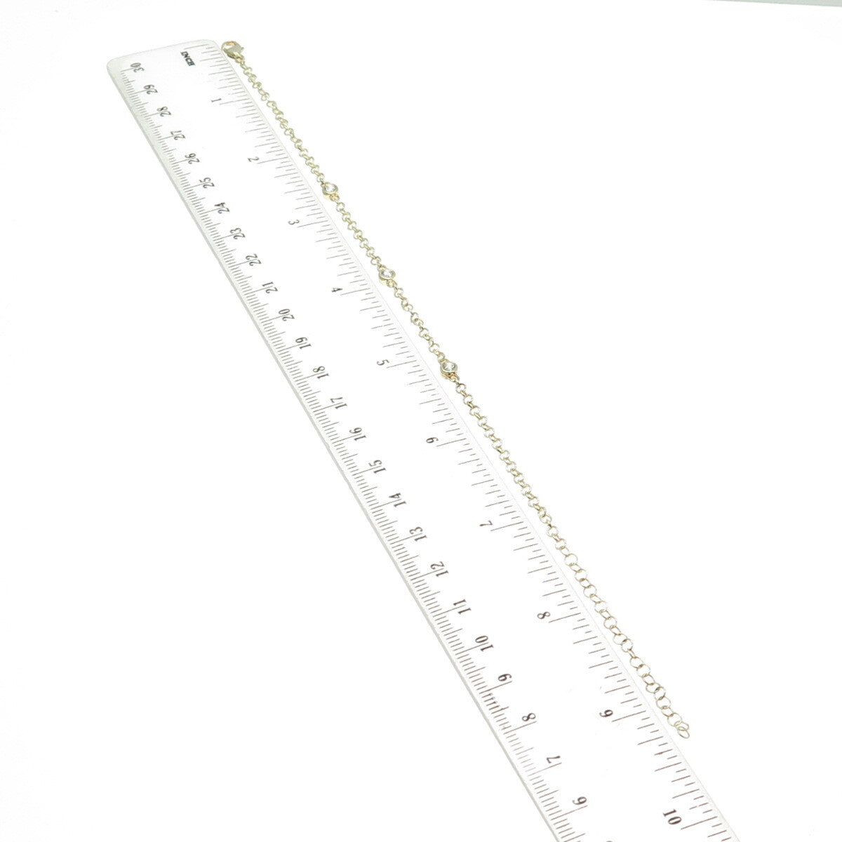 925 Sterling Silver Gold Plated Round-Cut C Z Adjustable Bracelet 7-9.25"