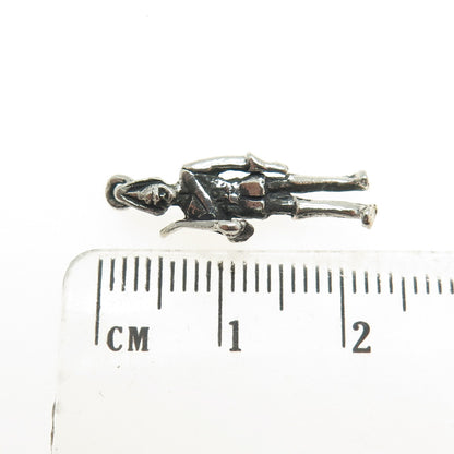 925 Sterling Silver Antique Art Deco Royal Guard 3D Pendant