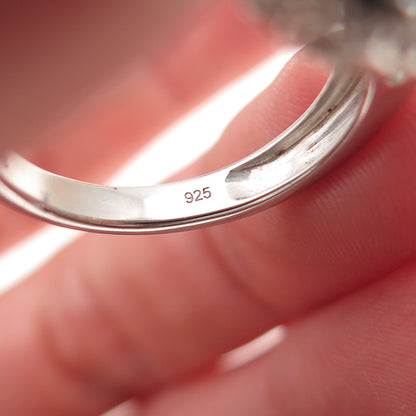 Chuck Clemency 925 Sterling Silver Real Turquoise & Black Spinel Ring Size 8