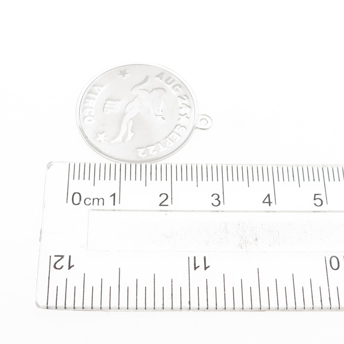 925 Sterling Silver Vintage Virgo Zodiac Sign Charm Pendant