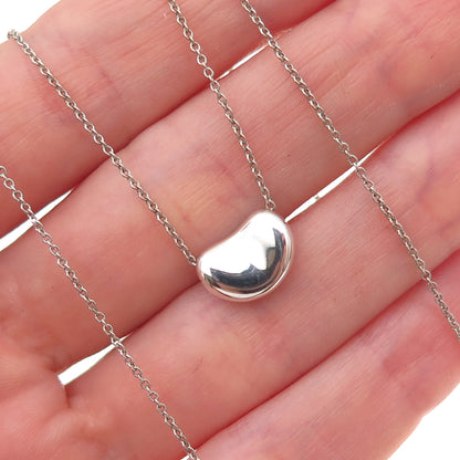 Tiffany & Co. Elsa Peretti 925 Sterling Silver Vintage Bean Chain Necklace 16"