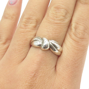 925 Sterling Silver Vintage Bow Ring Size 7.75