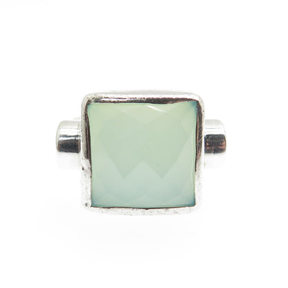 JGD JANICE GIRARDI 925 Sterling Silver Vintage Real Chalcedony Ring Size 6.25