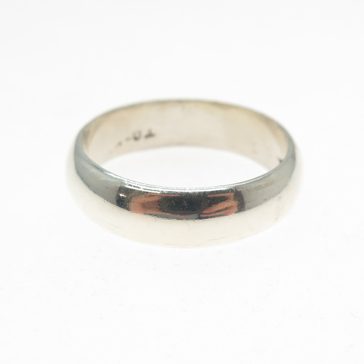 925 Sterling Silver Vintage Mexico Classic Wedding Band Ring Size 10.25