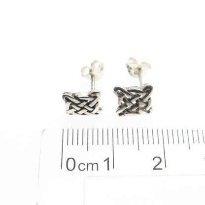 925 Sterling Silver Vintage Celtic Knot Stud Earrings