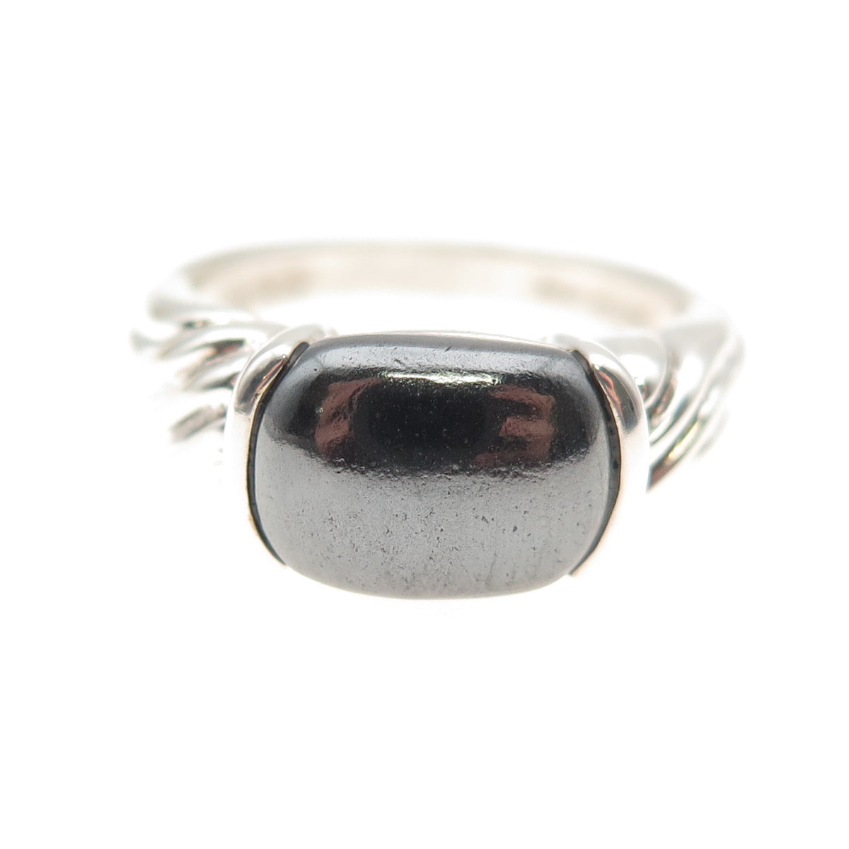 Michelle Albala 925 Sterling Silver Vintage Real Hematite Ring Size 7