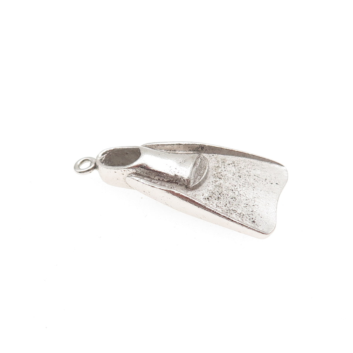 925 Sterling Silver Vintage HLP Scuba Diving Fin Oxidized Charm Pendant