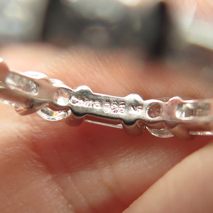 925 Sterling Silver NF Chapal-Zenray C Z All Around Eternity Band Ring Size 6.25