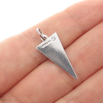 ART'S ELEGANCE Sterling Vintage Enamel Churchville Chili School Charm Pendant