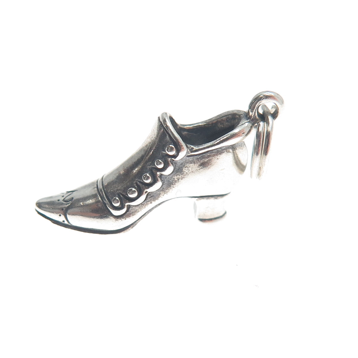 HAND & HAMMER 925 Sterling Silver Vintage Ladies Dancing Shoe Mini 3D Pendant