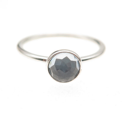 Pandora 925 Sterling Silver Blue Crystal March Birthstone Ring Size 6.75
