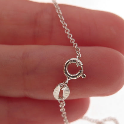 925 Sterling Silver Italy Cable Chain Necklace 18"