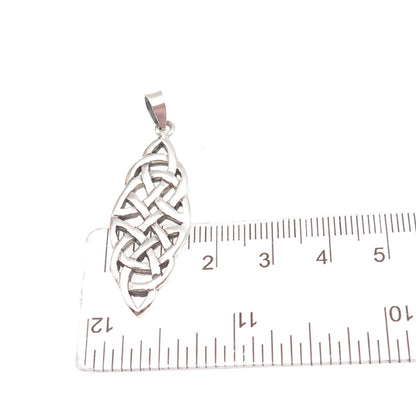 925 Sterling Silver Vintage Celtic Knot Charm Pendant