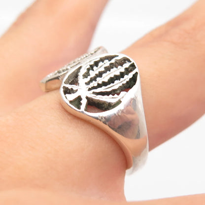 925 Sterling Silver Vintage Cactus Ring Size 5.75