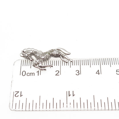 Charles Winston 925 Sterling Silver Real Diamond Horse Slide Charm Pendant