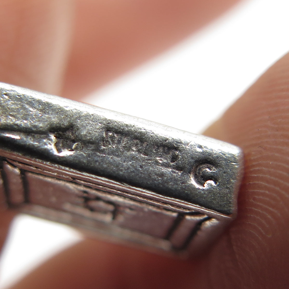 SUN WEST 925 Sterling Silver Vintage Diary Minimalist Charm Pendant