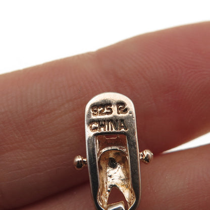 ROSS SIMONS 925 Sterling Gold Plated Real Diamond Accent Sapphire Bracelet 7.25"