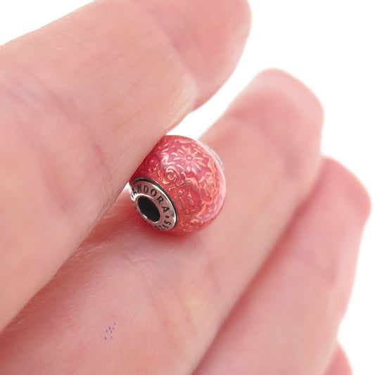 Pandora 925 Sterling Silver Enamel Essence Freedom Slide Bead Charm