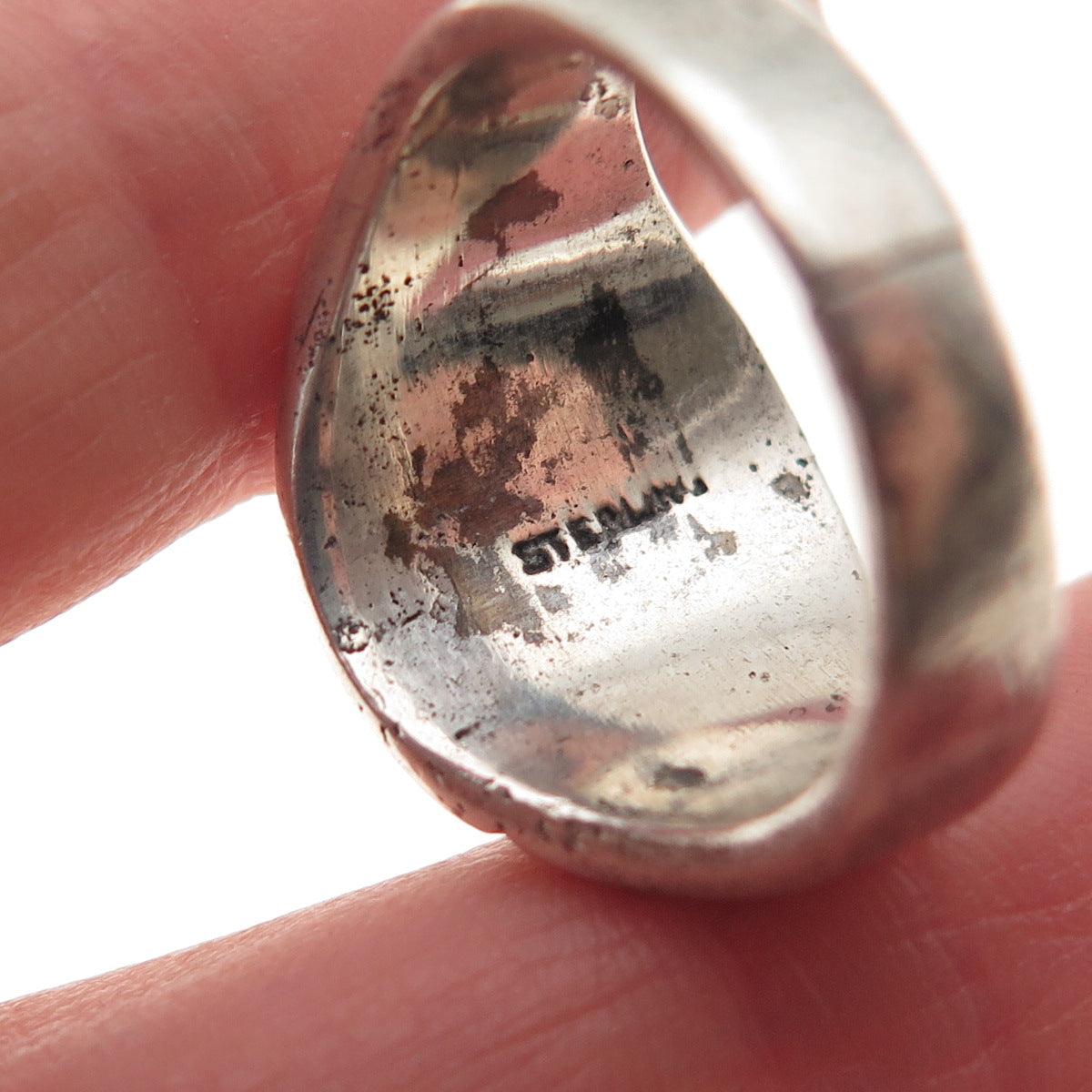 925 Sterling Silver Vintage 1962 Enamel Boody JH School Ring Size 7