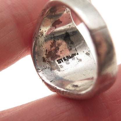 925 Sterling Silver Vintage 1962 Enamel Boody JH School Ring Size 7