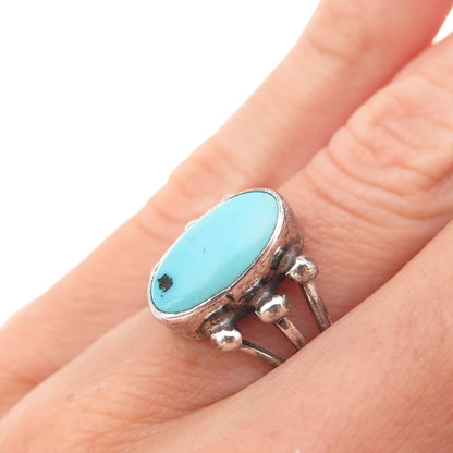Jack Whittaker Old Pawn 925 Sterling Silver Vintage Turquoise Ring Size 5.25