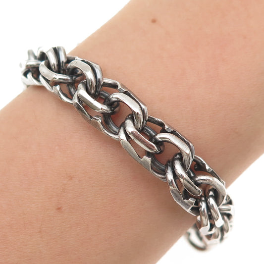 Friedrich Speidel 800 Silver Vintage Germany Bismark Link Bracelet 7.25"
