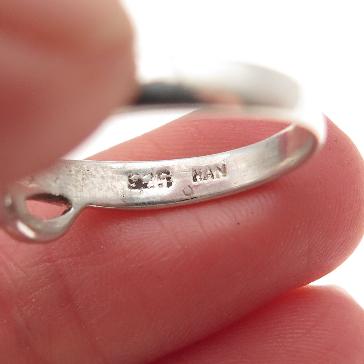Han 925 Sterling Silver Vintage Infinity Ring Size 7.75