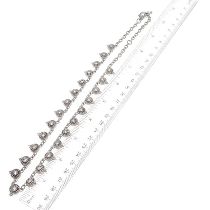 Judith Ripka 925 Sterling Silver Round-Cut C Z Chain Necklace 20"