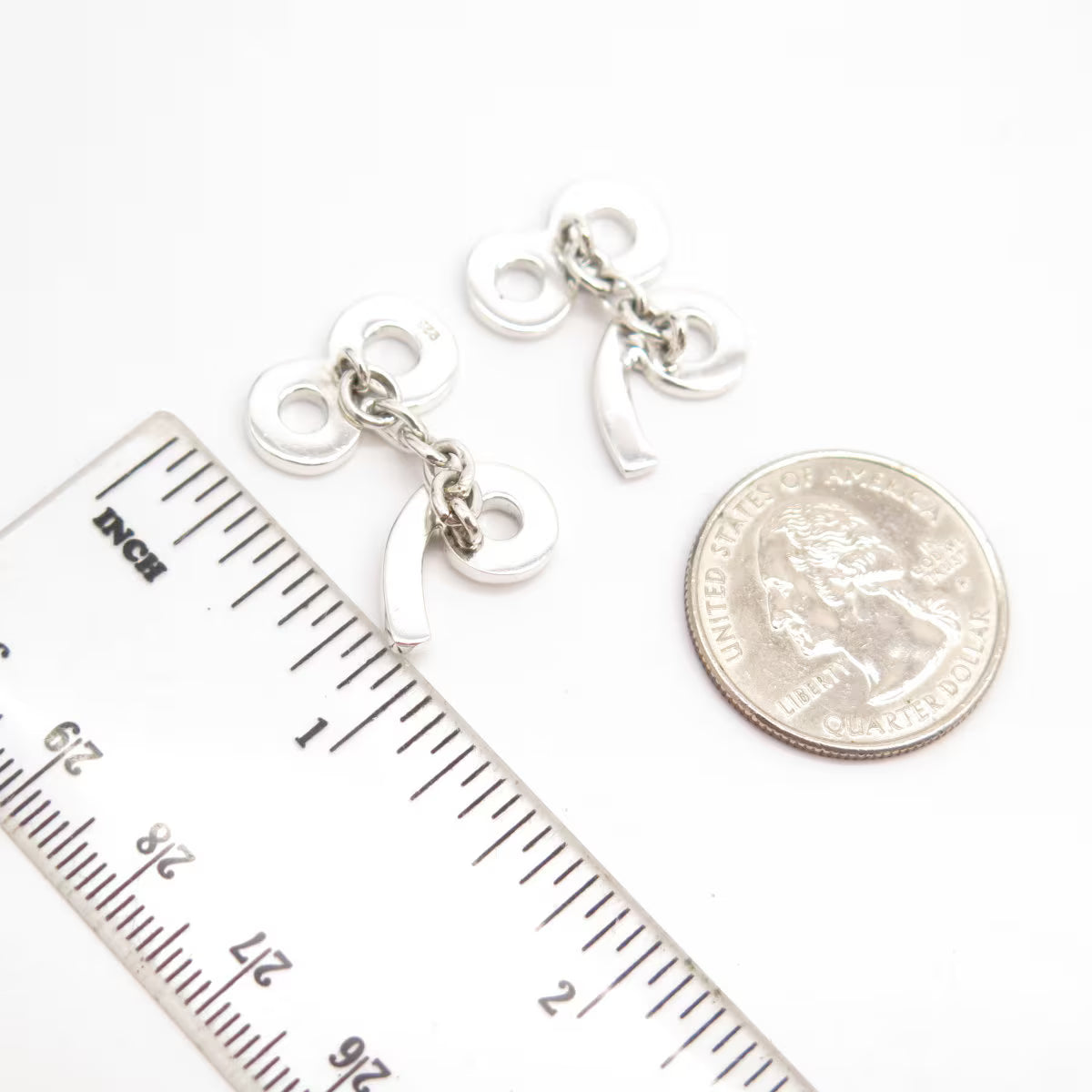 925 Sterling Silver Vintage 6/8 Lucky Number Cufflinks