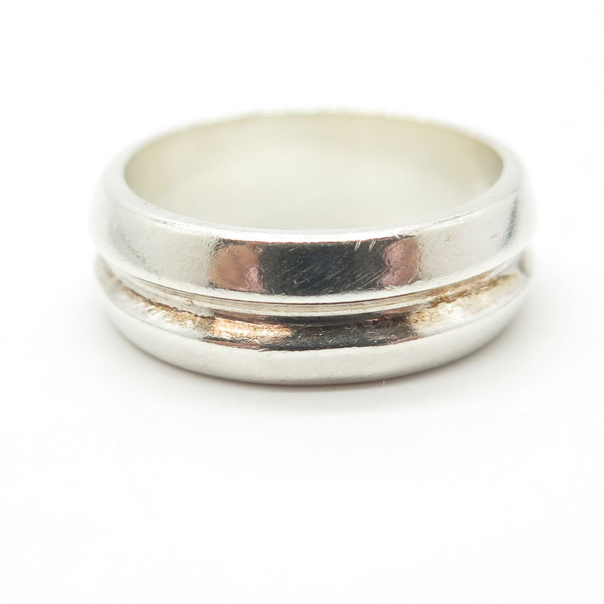 925 Sterling Silver Vintage USA Classic Band Ring Size 8