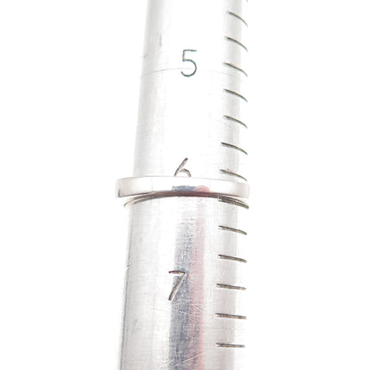 925 Sterling Silver BMD Princess-Cut C Z Half Eternity Band Ring Size 6.25