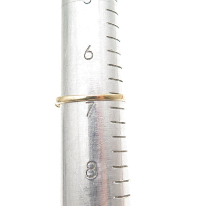 925 Sterling Silver Gold Plated Round-Cut C Z Ring Size 6.75