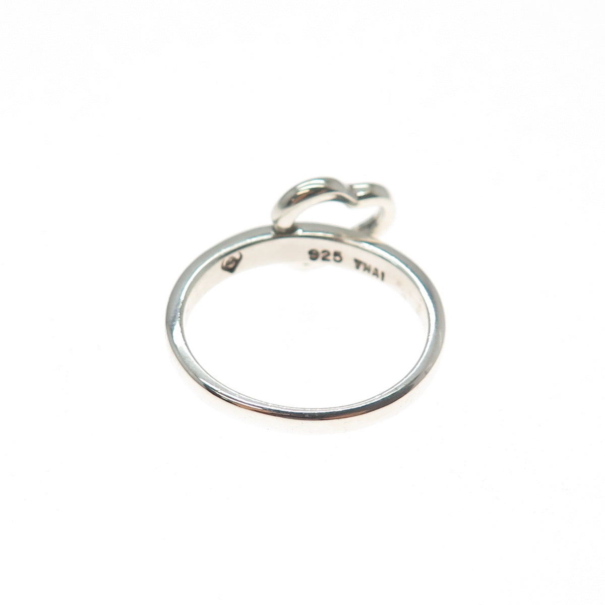 BURTON 925 Sterling Silver Vintage Interlocked Heart Ring Size 7