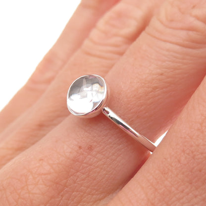 Pandora 925 Sterling Silver Clear Crystal Poetic Droplet Ring Size 7