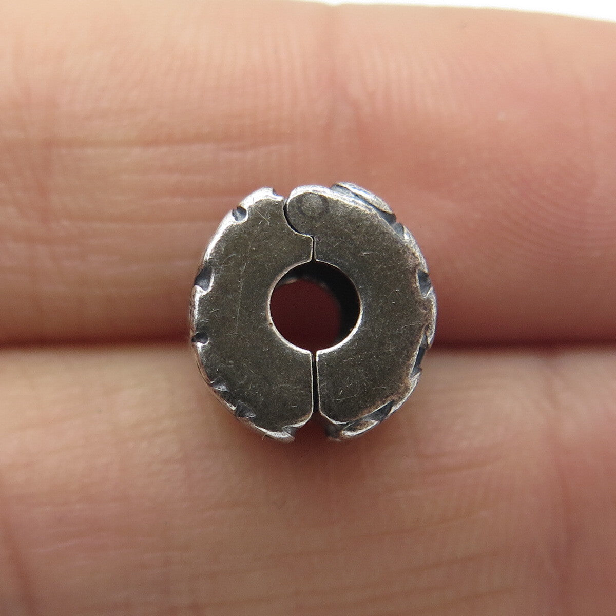 PANDORA 925 Sterling Silver Swirl Clip Bead Charm