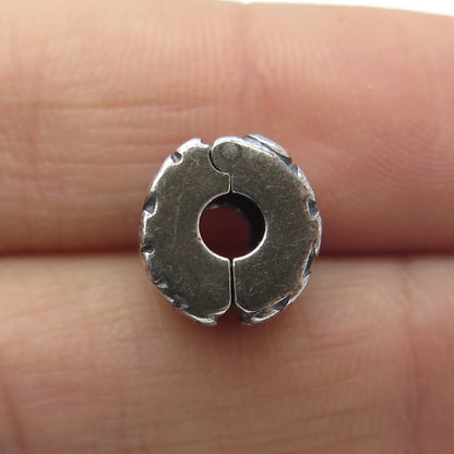 PANDORA 925 Sterling Silver Swirl Clip Bead Charm