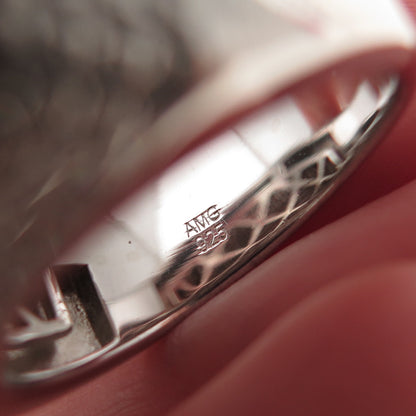 925 Sterling Silver Round-Cut C Z Statement Ring Size 10.25